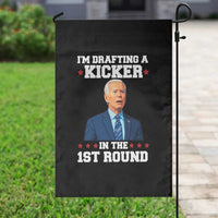 Funny Fantasy Football Garden Flag Joe Biden Confused Drafting Kicker Draft Party - Wonder Print Shop