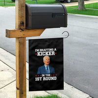 Funny Fantasy Football Garden Flag Joe Biden Confused Drafting Kicker Draft Party - Wonder Print Shop