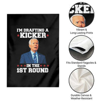 Funny Fantasy Football Garden Flag Joe Biden Confused Drafting Kicker Draft Party - Wonder Print Shop