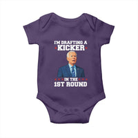 Funny Fantasy Football Baby Onesie Joe Biden Confused Drafting Kicker Draft Party - Wonder Print Shop