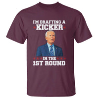 Funny Fantasy Football T Shirt Joe Biden Confused Drafting Kicker Draft Party - Wonder Print Shop