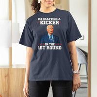 Funny Fantasy Football T Shirt For Women Joe Biden Confused Drafting Kicker Draft Party - Wonder Print Shop