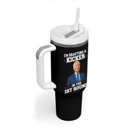 Funny Fantasy Football Tumbler With Handle Joe Biden Confused Drafting Kicker Draft Party - Wonder Print Shop