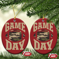 Game Day Football Christmas Ornament Funny Sunday Retro Camo Camouflage - Wonder Print Shop