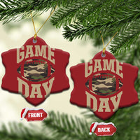 Game Day Football Christmas Ornament Funny Sunday Retro Camo Camouflage - Wonder Print Shop