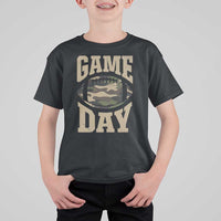 Game Day Football T Shirt For Kid Funny Sunday Retro Camo Camouflage - Wonder Print Shop