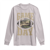 Game Day Football Long Sleeve Shirt Funny Sunday Retro Camo Camouflage - Wonder Print Shop
