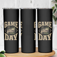 Game Day Football Skinny Tumbler Funny Sunday Retro Camo Camouflage - Wonder Print Shop