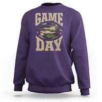 Game Day Football Sweatshirt Funny Sunday Retro Camo Camouflage - Wonder Print Shop