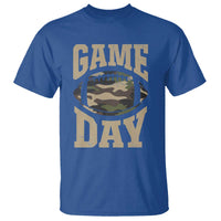 Game Day Football T Shirt Funny Sunday Retro Camo Camouflage - Wonder Print Shop