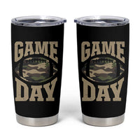 Game Day Football Tumbler Cup Funny Sunday Retro Camo Camouflage - Wonder Print Shop