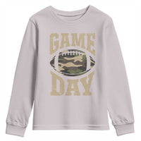 Game Day Football Youth Sweatshirt Funny Sunday Retro Camo Camouflage - Wonder Print Shop