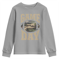 Game Day Football Youth Sweatshirt Funny Sunday Retro Camo Camouflage - Wonder Print Shop