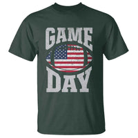 Game Day Football T Shirt Funny Sunday Retro Patriotic American Flag - Wonder Print Shop