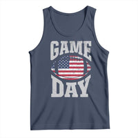 Game Day Football Tank Top Funny Sunday Retro Patriotic American Flag - Wonder Print Shop
