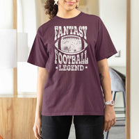Fantasy Football Legend T Shirt For Women Funny Gameday Dad - Wonder Print Shop