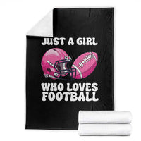 Funny Just A Girl Who Loves Football Throw Blanket - Wonder Print Shop