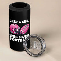 Funny Just A Girl Who Loves Football 4 in 1 Can Cooler Tumbler - Wonder Print Shop