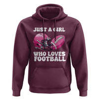 Funny Just A Girl Who Loves Football Hoodie - Wonder Print Shop