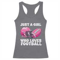 Funny Just A Girl Who Loves Football Racerback Tank Top - Wonder Print Shop