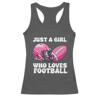 Funny Just A Girl Who Loves Football Racerback Tank Top - Wonder Print Shop