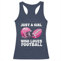 Funny Just A Girl Who Loves Football Racerback Tank Top - Wonder Print Shop
