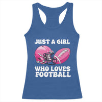 Funny Just A Girl Who Loves Football Racerback Tank Top - Wonder Print Shop