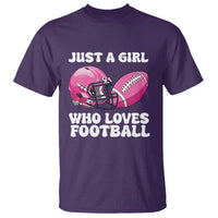 Funny Just A Girl Who Loves Football T Shirt - Wonder Print Shop