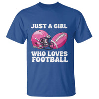 Funny Just A Girl Who Loves Football T Shirt - Wonder Print Shop