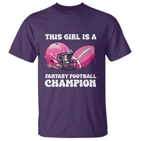This Girl Is A Fantasy Football Champion T Shirt Funny Champ Champion Draft - Wonder Print Shop