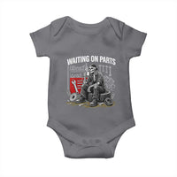 Funny Waiting On Parts Mechanic Skeleton Auto Repair Life Baby Onesie