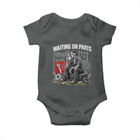 Funny Waiting On Parts Mechanic Skeleton Auto Repair Life Baby Onesie