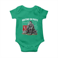 Funny Waiting On Parts Mechanic Skeleton Auto Repair Life Baby Onesie