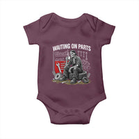 Funny Waiting On Parts Mechanic Skeleton Auto Repair Life Baby Onesie