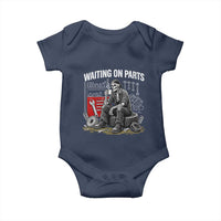 Funny Waiting On Parts Mechanic Skeleton Auto Repair Life Baby Onesie