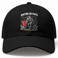 Funny Waiting On Parts Mechanic Skeleton Auto Repair Life Baseball Cap