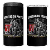 Funny Waiting On Parts Mechanic Skeleton Auto Repair Life 4 in 1 Can Cooler Tumbler