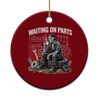 Funny Waiting On Parts Mechanic Skeleton Auto Repair Life Ceramic Ornament