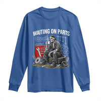 Funny Waiting On Parts Mechanic Skeleton Auto Repair Life Long Sleeve Shirt