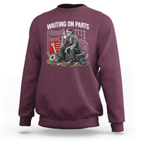 Funny Waiting On Parts Mechanic Skeleton Auto Repair Life Sweatshirt