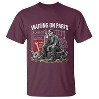 Funny Waiting On Parts Mechanic Skeleton Auto Repair Life T Shirt