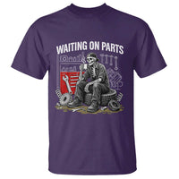 Funny Waiting On Parts Mechanic Skeleton Auto Repair Life T Shirt