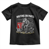 Funny Waiting On Parts Mechanic Skeleton Auto Repair Life Toddler T Shirt