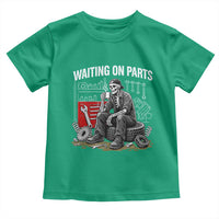 Funny Waiting On Parts Mechanic Skeleton Auto Repair Life Toddler T Shirt