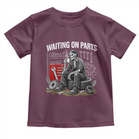 Funny Waiting On Parts Mechanic Skeleton Auto Repair Life Toddler T Shirt