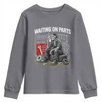 Funny Waiting On Parts Mechanic Skeleton Auto Repair Life Youth Sweatshirt