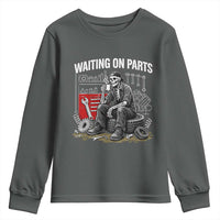 Funny Waiting On Parts Mechanic Skeleton Auto Repair Life Youth Sweatshirt