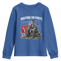 Funny Waiting On Parts Mechanic Skeleton Auto Repair Life Youth Sweatshirt