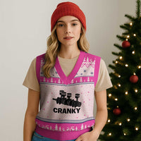 Cranky Car Engine Crankshaft Cars Lover V-Neck Knit Sweater Vest Mechanics Father Day