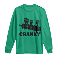 Cranky Car Engine Crankshaft Cars Lover Long Sleeve Shirt Mechanics Father Day